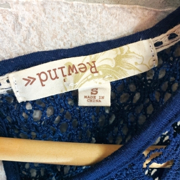 REWIND Lace Crocheted Sleeveless Blouse Size S - Picture 7 of 9